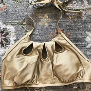 Gold bikini top